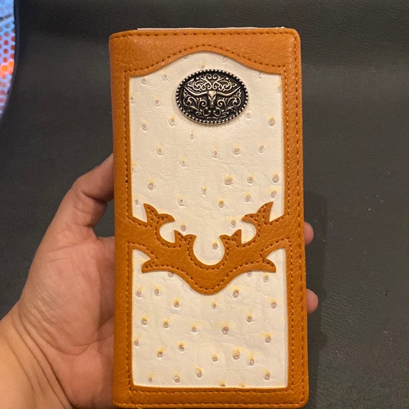 Accessories | Mens Western Cowboy Long Wallet Faux Leather Ostrich ...